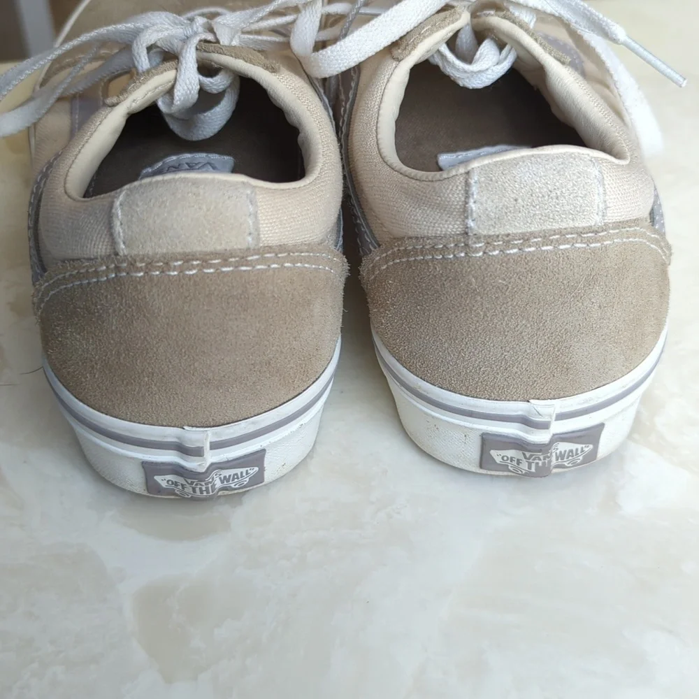 Vans Ward Lo Sneakers Taupe Marshmallow Beige, Women's 9 - Picture 6 of 8